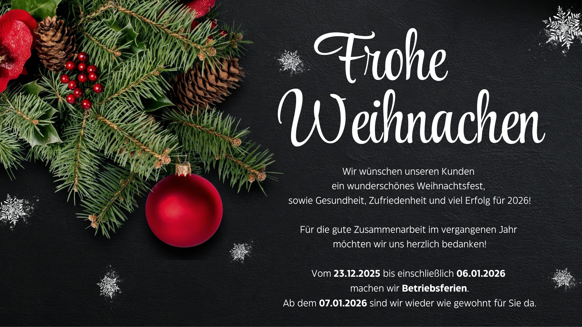 Frohe Weihnachen